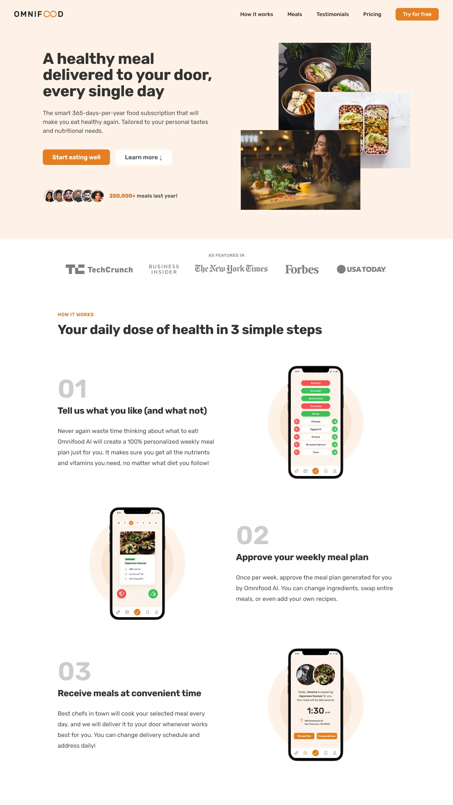 Omnifood Udemy Course's page